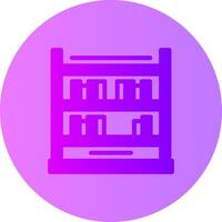 Bookshelf Gradient Circle Icon vector