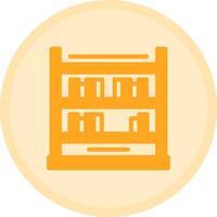 Bookshelf Multicolor Circle Icon vector