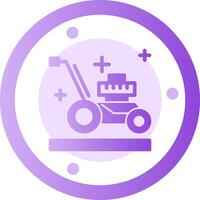 Lawnmower Glyph Gradient Icon vector