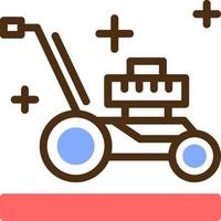 Lawnmower Color Filled Icon vector