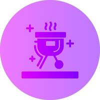 Barbecue grill Gradient Circle Icon vector