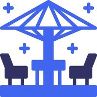 Patio furniture Solid Two Color Icon vector