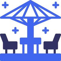 Patio furniture Solid Two Color Icon vector