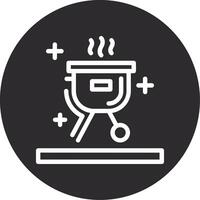 Barbecue grill Inverted Icon vector