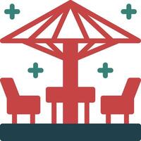 Patio furniture Line Two Color Icon vector