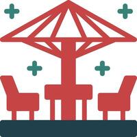 Patio furniture Line Two Color Icon vector