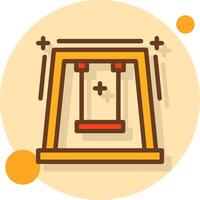 Swing Filled Shadow Circle Icon vector