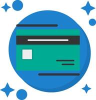 Credit card Tailed Color Icon vector