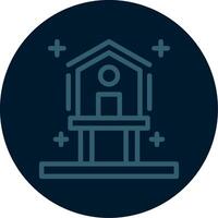 Birdhouse Line Multi color Icon vector