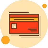 Credit card Filled Shadow Circle Icon vector