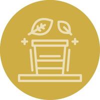 Plant pot Line Multi color Icon vector