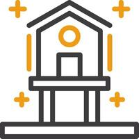 Birdhouse Line Two Color Icon vector