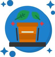 Plant pot Tailed Color Icon vector