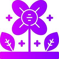 Flower Solid Multi Gradient Icon vector