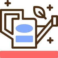 Watering can Color Filled Icon vector