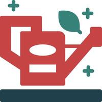 Watering can Glyph Two Color Icon vector