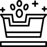 gato camada caja línea icono vector