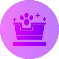 Cat litter box Gradient Circle Icon vector