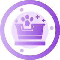 Cat litter box Glyph Gradient Icon vector