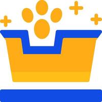 Cat litter box Flat Two Color Icon vector