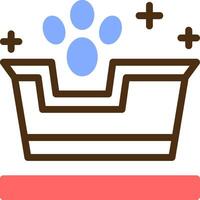 Cat litter box Color Filled Icon vector