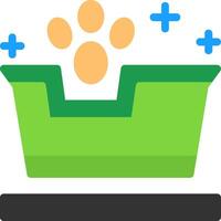 Cat litter box Flat Icon vector