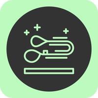 Dog leash Linear Round Icon vector
