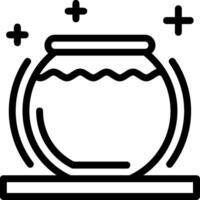 Fishbowl Line Icon vector