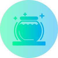 Fishbowl Gradient Circle Icon vector