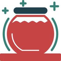 Fishbowl Glyph Two Color Icon vector