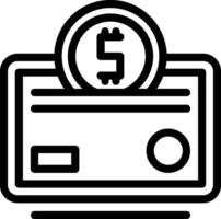 Smart Wallet Line Icon vector