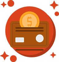 Smart Wallet Tailed Color Icon vector