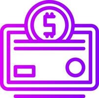 Smart Wallet Linear Gradient Icon vector