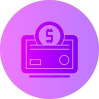 Smart Wallet Gradient Circle Icon vector