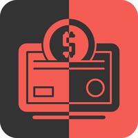 Smart Wallet Red Inverse Icon vector