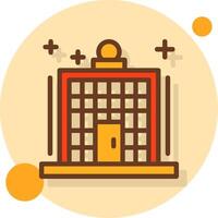 Birdcage Filled Shadow Circle Icon vector