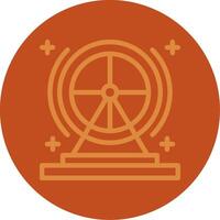 Hamster wheel Line Multi color Icon vector