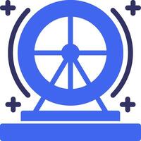 Hamster wheel Solid Two Color Icon vector