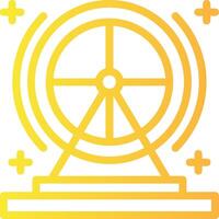 Hamster wheel Linear Gradient Icon vector