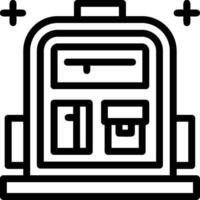 School backpack Line Icon vector