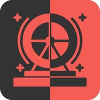 Hamster wheel Red Inverse Icon vector