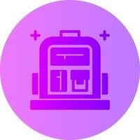 School backpack Gradient Circle Icon vector