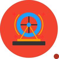 Hamster wheel Flat Shadow Icon vector