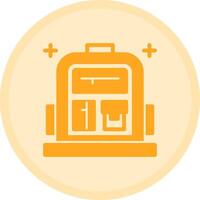 School backpack Multicolor Circle Icon vector