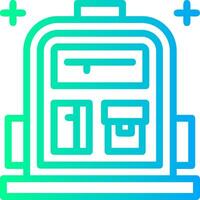 School backpack Linear Gradient Icon vector