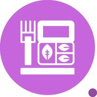 Lunchbox Glyph Shadow Icon vector