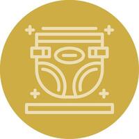Diaper Line Multi color Icon vector