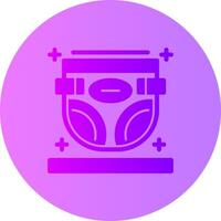 Diaper Gradient Circle Icon vector