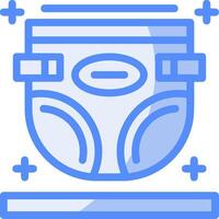 Diaper Line Filled Blue Icon vector