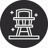 High chair Inverted Icon vector